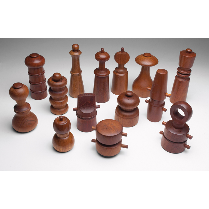 Appraisal: Jens Quistgaard Pepper Mills collection by Dansk Teak made in