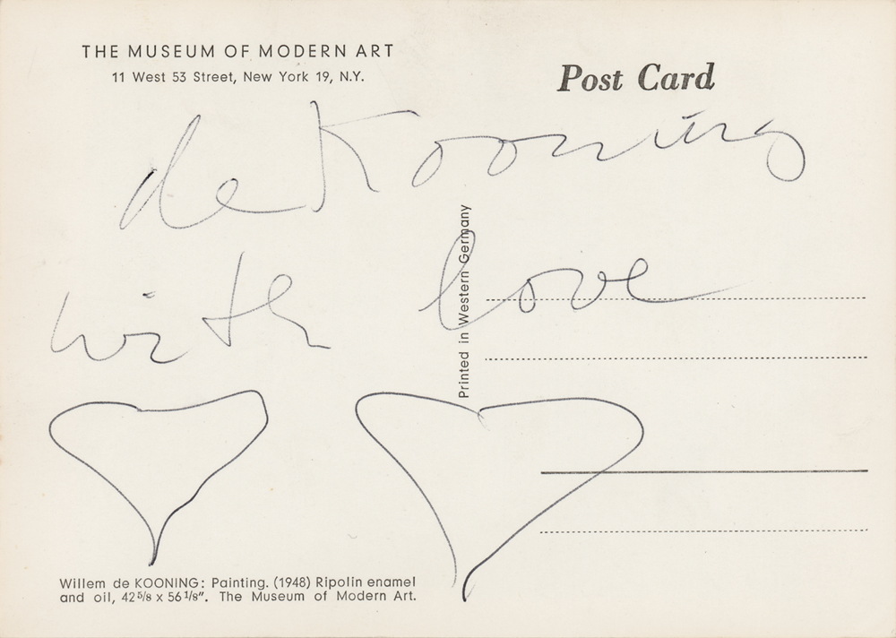 Appraisal: Glossy x postcard from New York's Museum of Modern Art