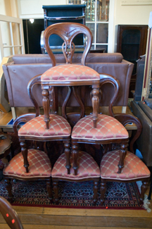 Appraisal: SET OF SIX VICTORIAN STYLE DINING CHAIRS