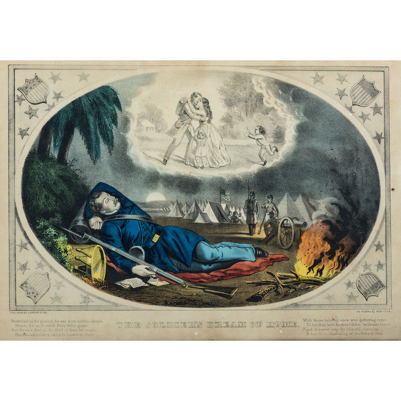 Appraisal: CIVIL WAR CURRIER IVES publishers The Soldier's Dream of Home