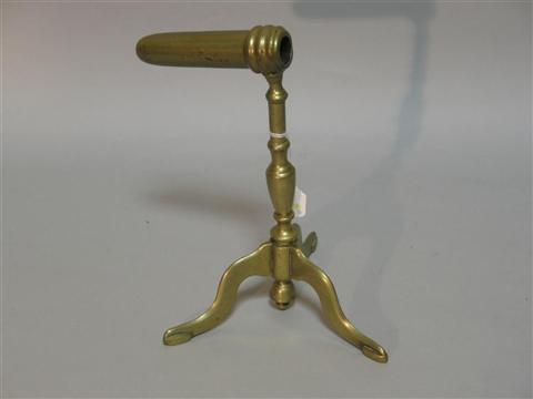 Appraisal: BRASS GOFFERING IRON STAND Of typical shape for ironing lace