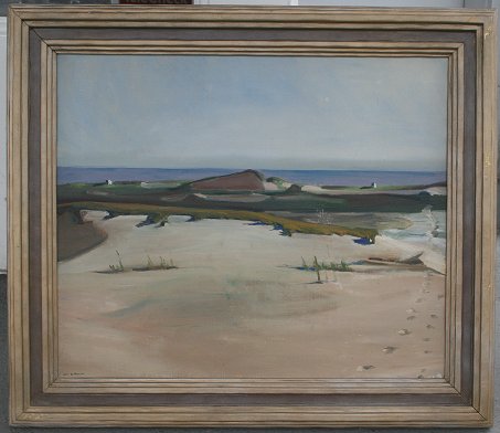 Appraisal: FRAZIER John Robinson American - Footprints in the Sand Oil