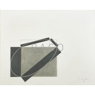 Appraisal: John Newman American b Red Drawing Graphite on paper framed