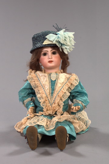 Appraisal: Antique Tete Jumeau Doll the bisque head stamped in red