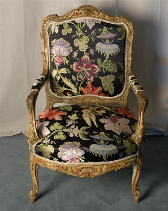 Appraisal: A L th E th C Louis XVI Fauteuil white