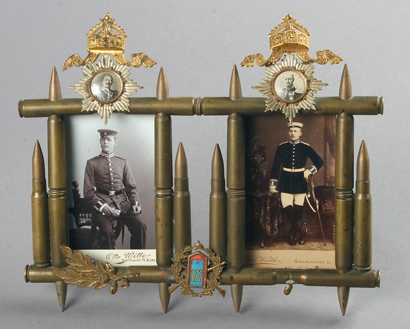 Appraisal: WWI German Trench Art Picture Frame made from bullets with