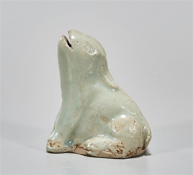 Appraisal: Korean celadon glazed rabbit-form water dropper H approx