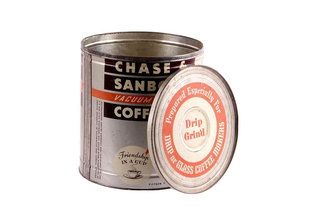 Appraisal: Vintage Chase and Sanborn Coffee Tin This lot features a