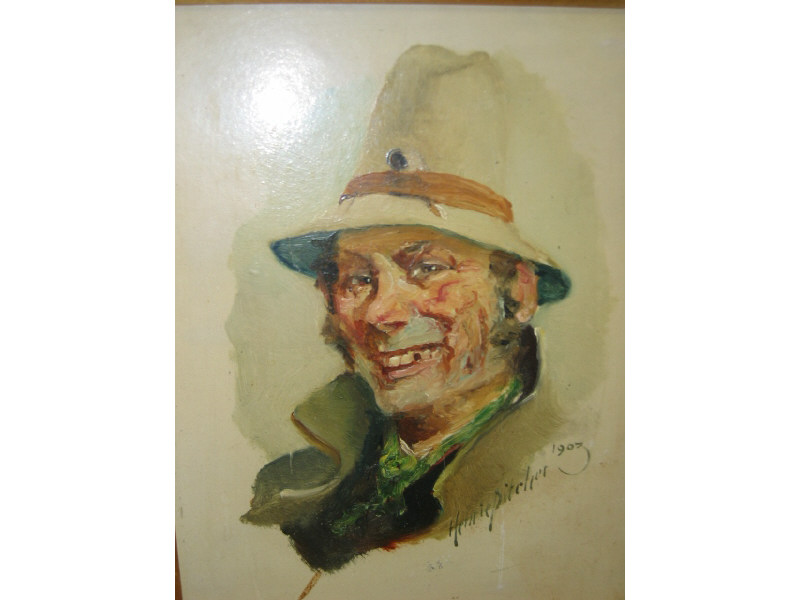 Appraisal: HENRY PITCHER Pair of portraits JOCK and PADDY oil paintings