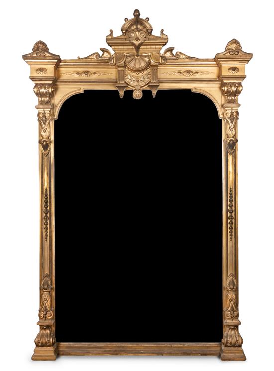 Appraisal: Sale Lot A Victorian Giltwood Pier Mirror with rectangular plate