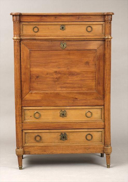 Appraisal: Louis XVI-Style Mahogany Secr taire Abattant x x in