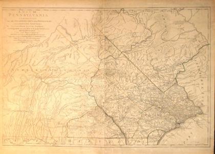 Appraisal: piece Engraved Map with Outline Color Scull W after A