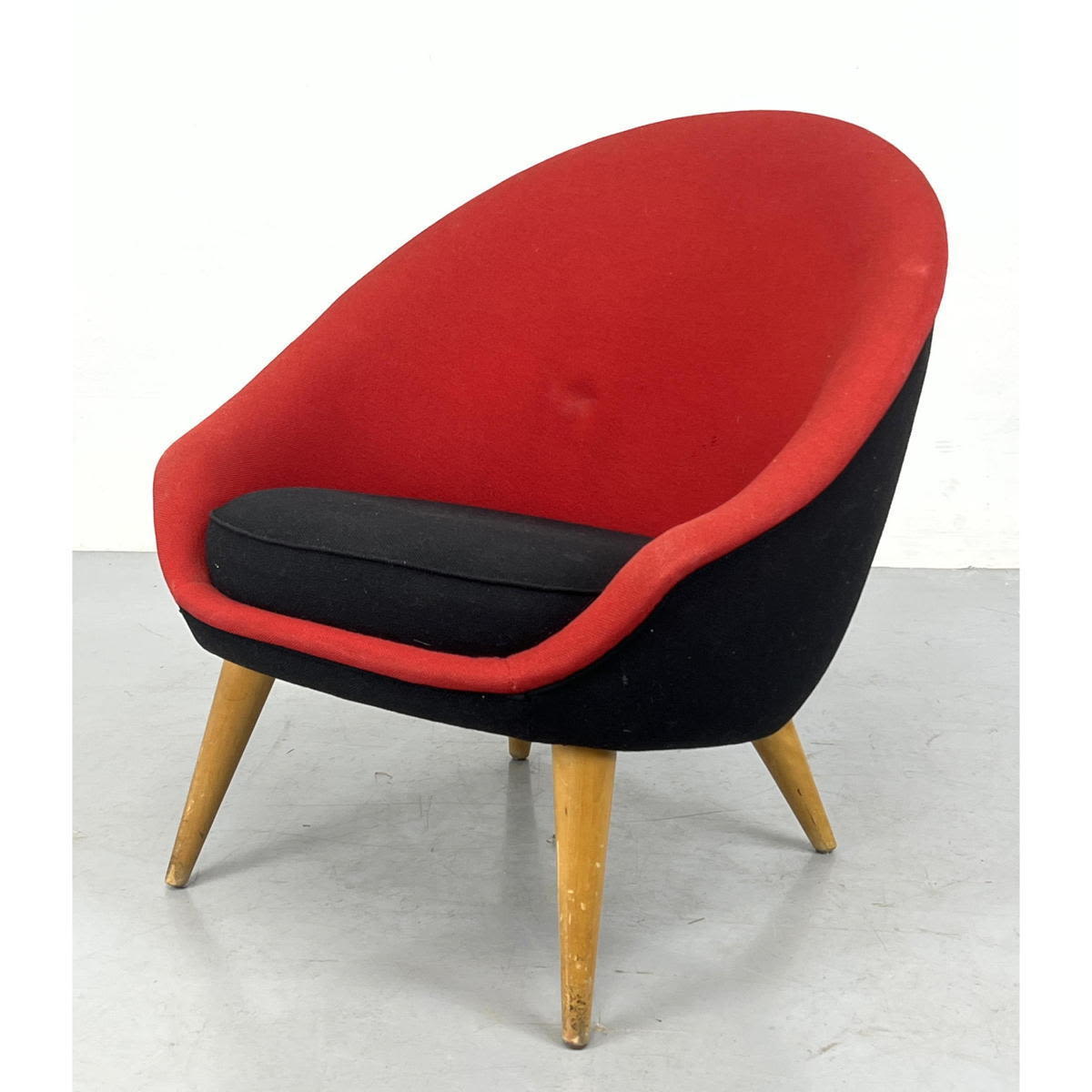 Appraisal: 's Red and Black diminutive armchair Italian style Dimensions H