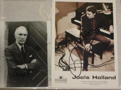 Appraisal: Five autographed photographs of Christopher Lee Joan Fontaine Debbie Reynolds