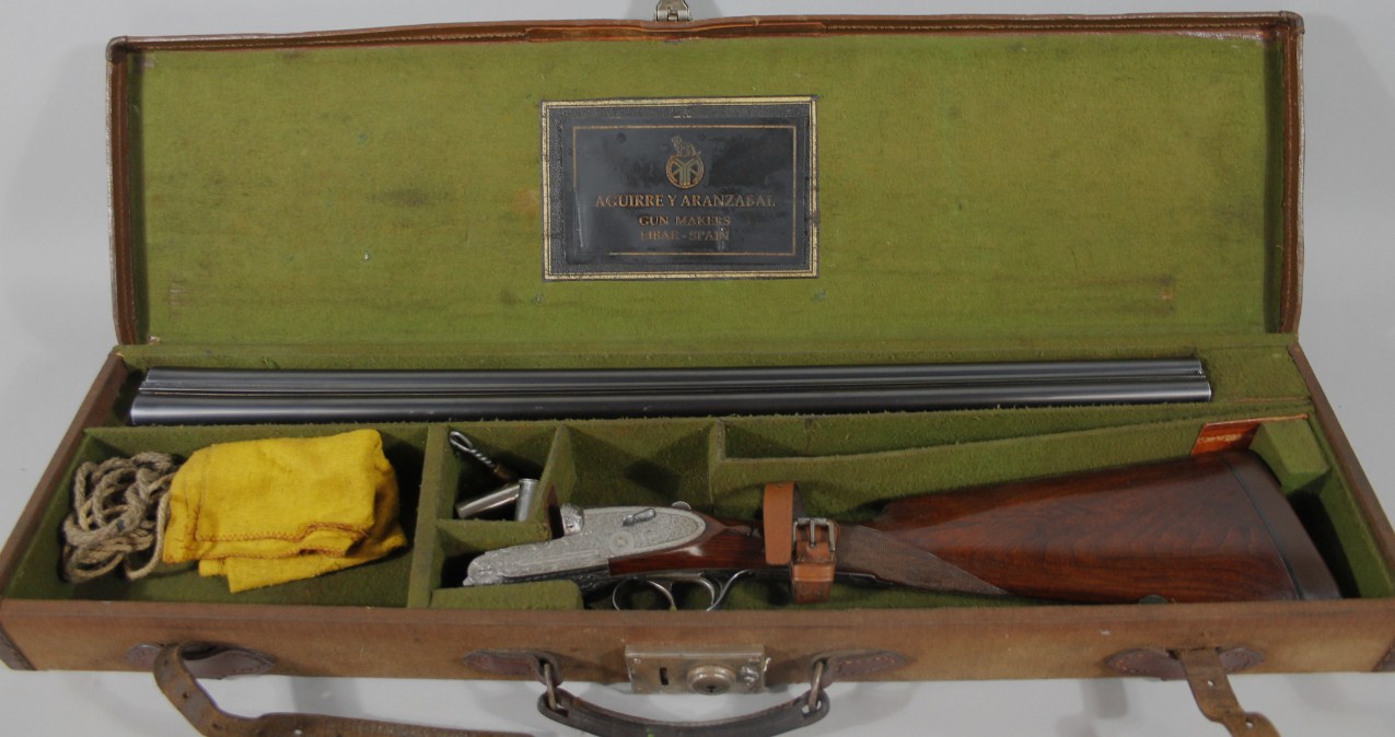 Appraisal: An Aguirre y Aranzabl bore shotgun serial no together with