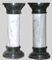 Appraisal: Pair of Marble Columns ca th century Pair of marble