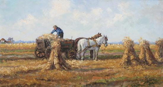 Appraisal: ANTON VAN DEN BERG Dutch th century HAYWAGON signed lower