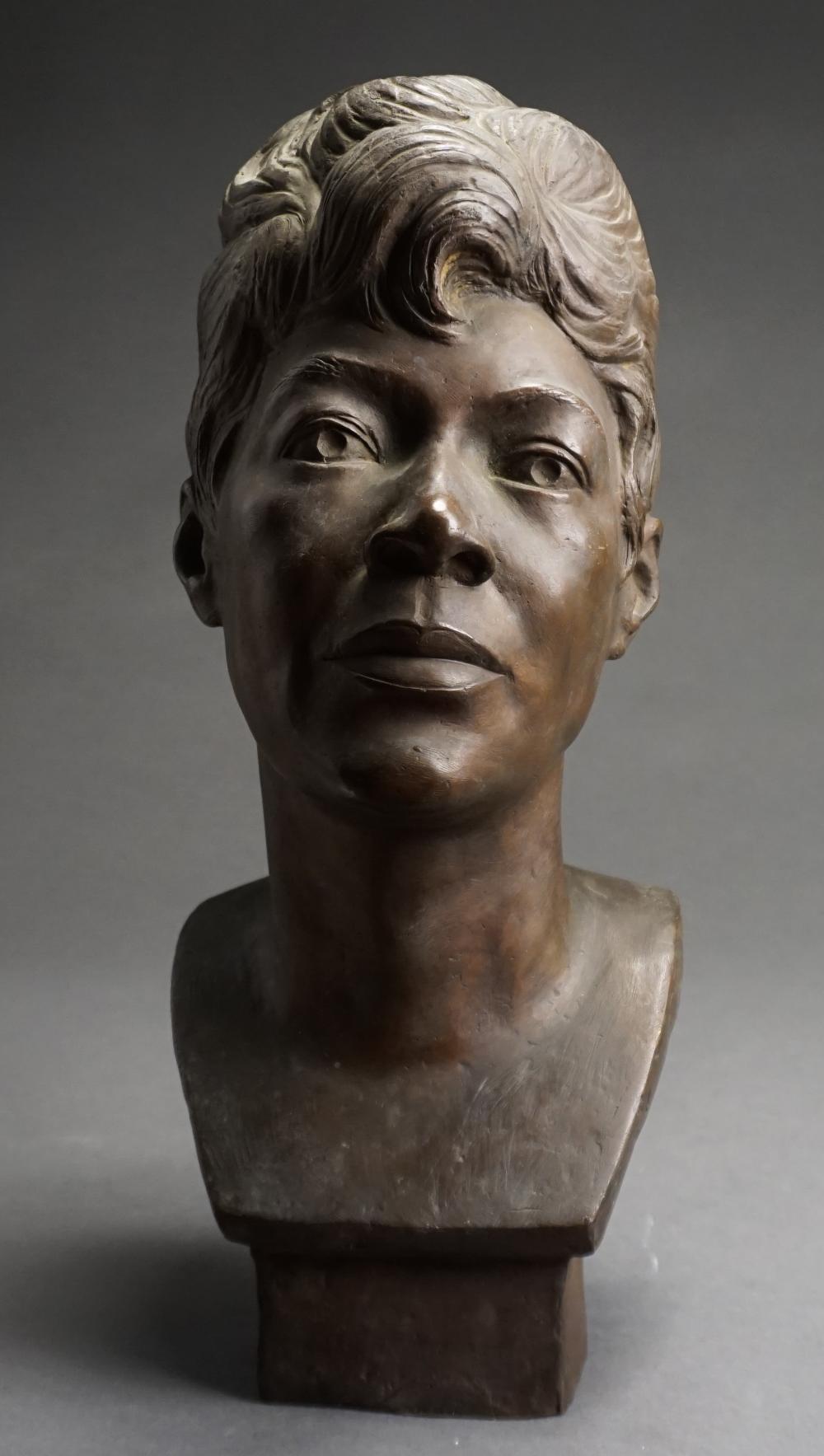 Appraisal: Cast Bronze Bust of a Woman H in cm