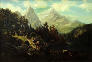 Appraisal: Painting Hermann Herzog Hermann Herzog American German - Mountain Vista