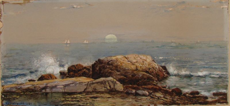 Appraisal: EDMUND DARCH LEWISAmerican - Moonlit seascape Signed and dated lower