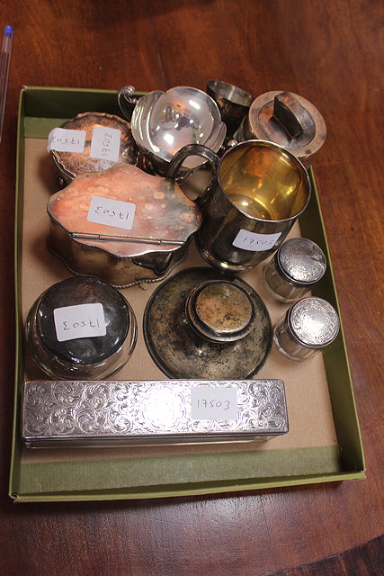 Appraisal: A QUANTITY OF SILVER TOPPED GLASSWARE together with a silver