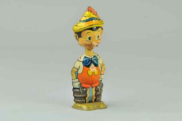 Appraisal: MARX PINNOCHIO Tin lithographed wind-up walker very colorful pronounced tin