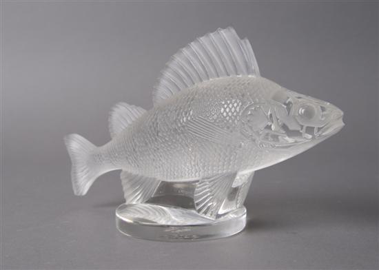 Appraisal: A Lalique Glass Fish Height inches