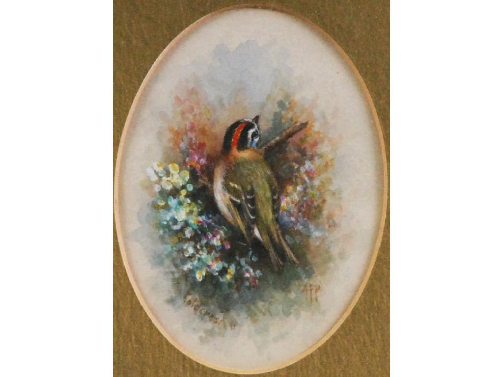 Appraisal: T F P twentieth century PAIR OF WATERCOLOURS OVAL mounted