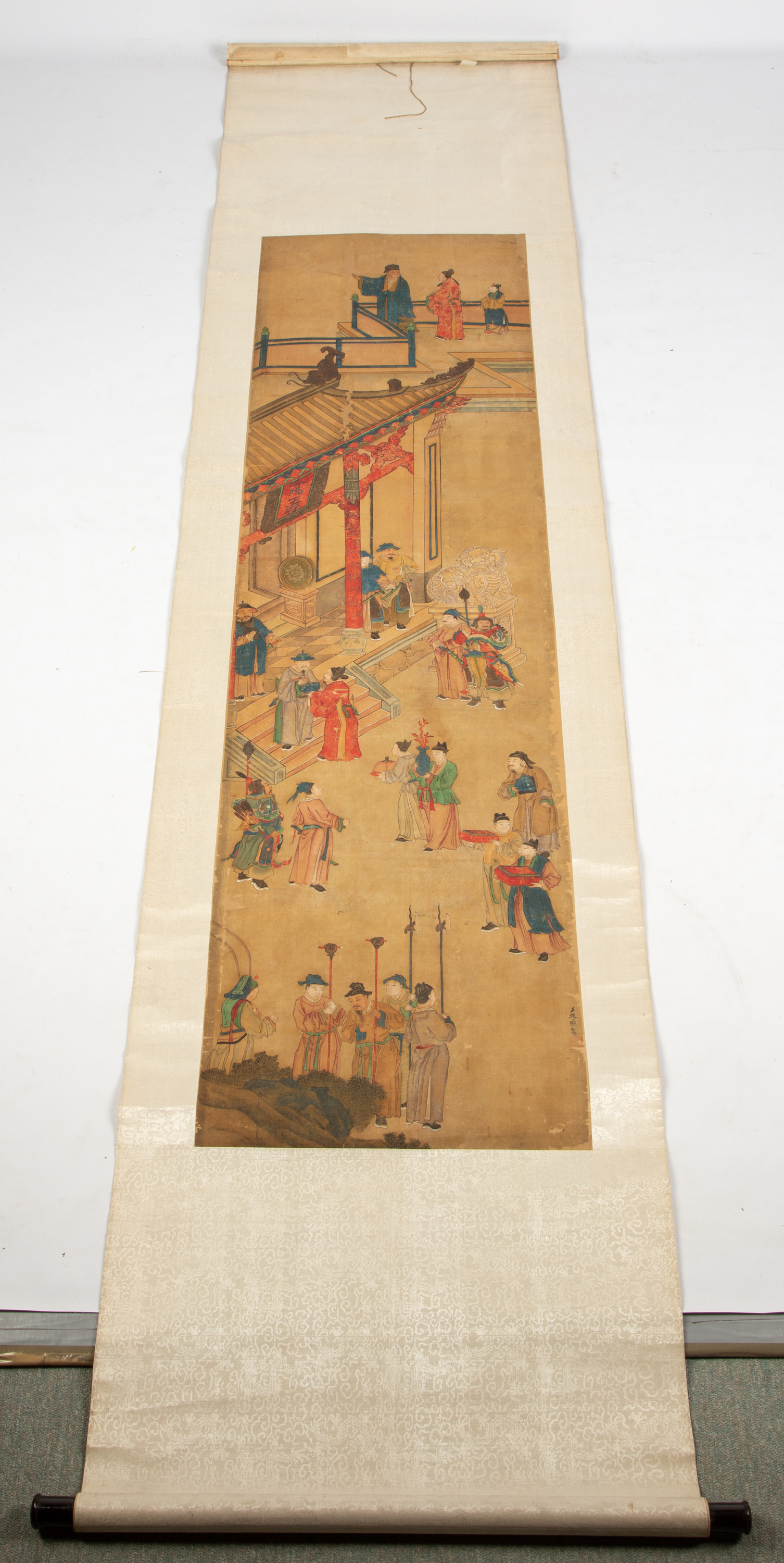 Appraisal: CHINESE HANGING SCROLL ON SILK Chinese Hanging Scroll on Silk