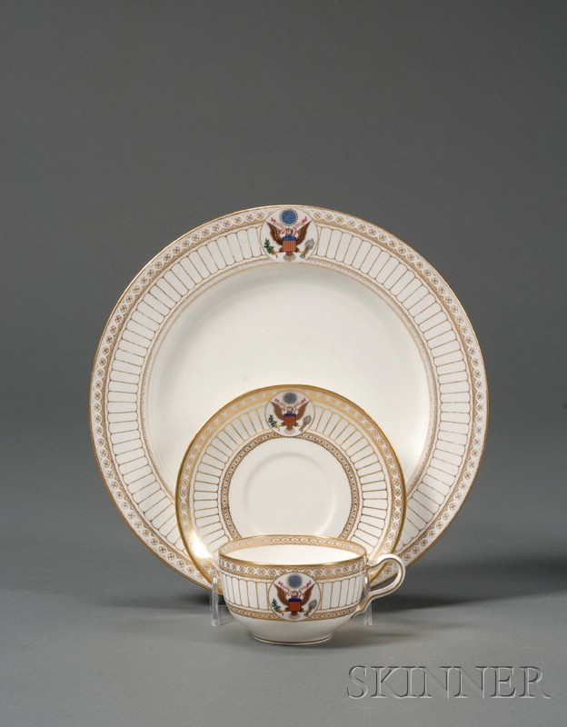 Appraisal: Two Wedgwood Theodore Roosevelt Bone China Items England c each