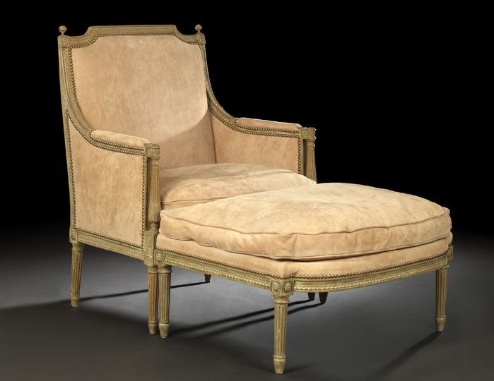 Appraisal: Louis XVI-Style Polychromed Duchesse Brisee late th century the bergere