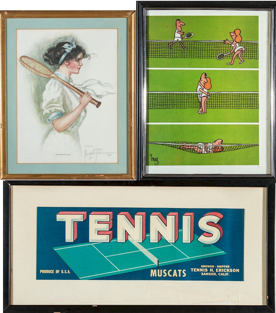 Appraisal: Tennis Related Lithographs After Alice Luella Fidler printed by Edward