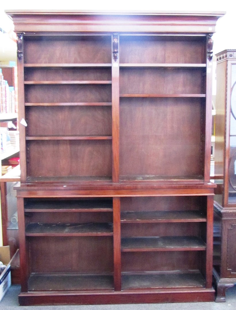 Appraisal: A made up th century mahogany double height floor standing