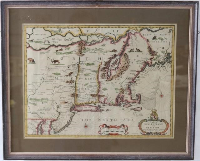 Appraisal: TH CENTURY MAP OF NEW ENGLAND AND NEW YORK SOLD