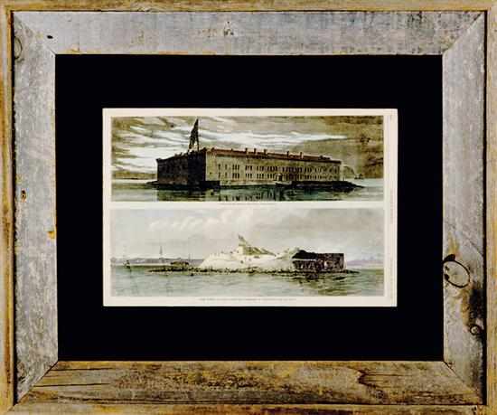 Appraisal: Three Civil War framed prints FORT SUMTER BEFORE THE FIRST