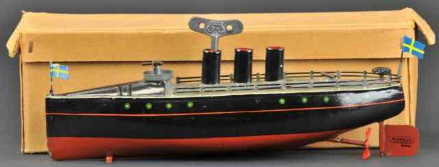 Appraisal: MARKLIN BOXED TORPEDO BOAT Germany c well styled and very