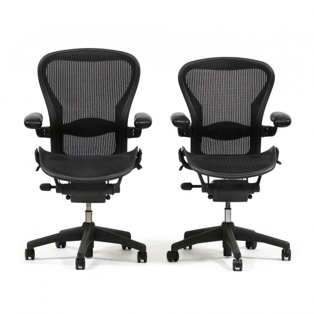 Appraisal: DON CHADWICK AND BILL STUMPF PAIR OF AERON OFFICE CHAIRS