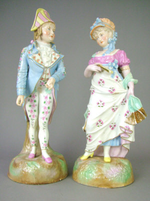 Appraisal: Pair of continental figures of a lady and a gentleman