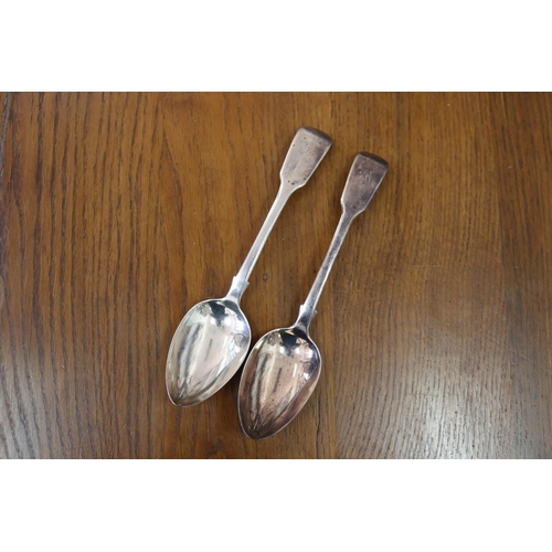 Appraisal: Pair of hallmarked sterling silver William IV serving spoons London