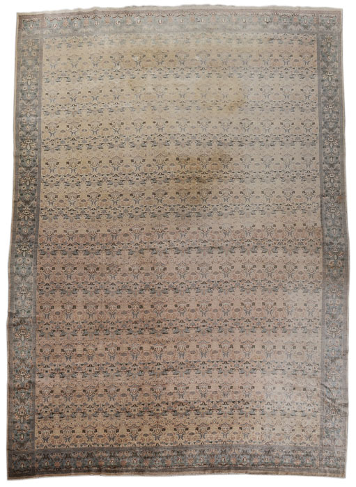 Appraisal: Agra Palace Carpet India th century repeating rows of floral