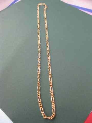 Appraisal: k Gold Necklace fancy links '' long grams