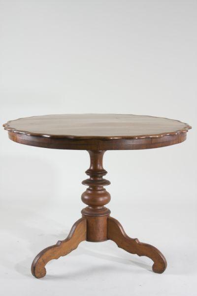 Appraisal: American Parlor Table mid th c mahogany and mahogany veneer