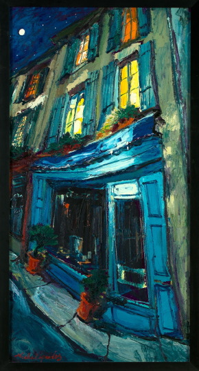 Appraisal: James Michalopoulos American New Orleans b Blue Tippity oil on