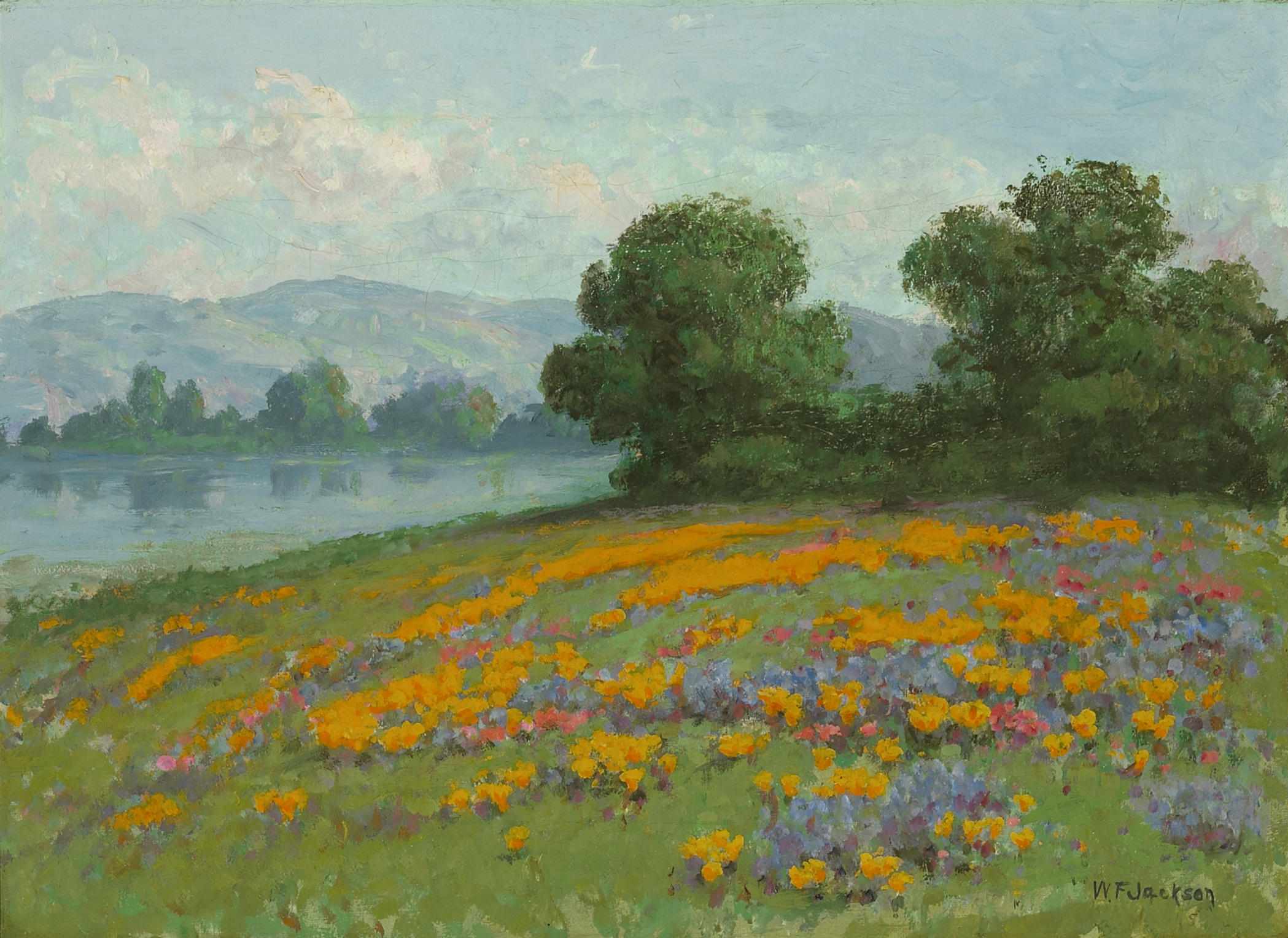 Appraisal: William Franklin Jackson American - California landscape with wildflowers signed