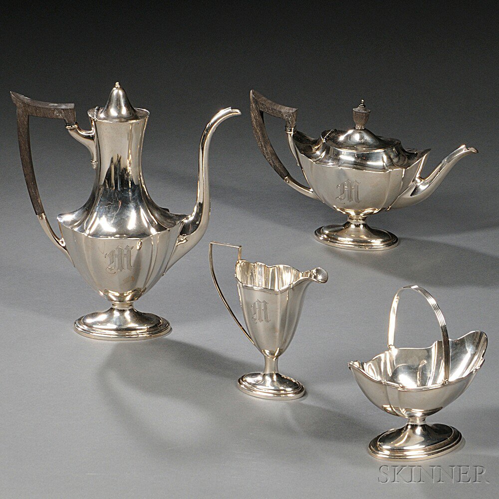 Appraisal: Four-piece Gorham Plymouth Pattern Sterling Silver Tea and Coffee Service