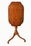 Appraisal: CANDLESTAND - Federal period shaped tilt top figured maple candlestand