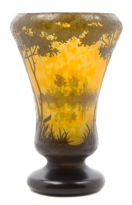 Appraisal: Sale Lot A Daum Cameo Glass Vase of baluster form