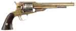 Appraisal: ENGRAVED GOLD SILVER PLATED REMINGTON BEALS NAVY CONVERSION REVOLVER Cal