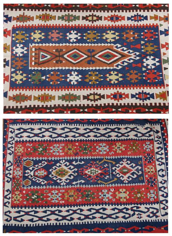 Appraisal: TWO KILIMS - First ft in x ft in second