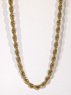 Appraisal: k yellow gold rope chain k yellow gold rope chain